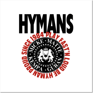 Hymans Play Fast'n Loud Be Hyman Proud 1984 black and red print Posters and Art